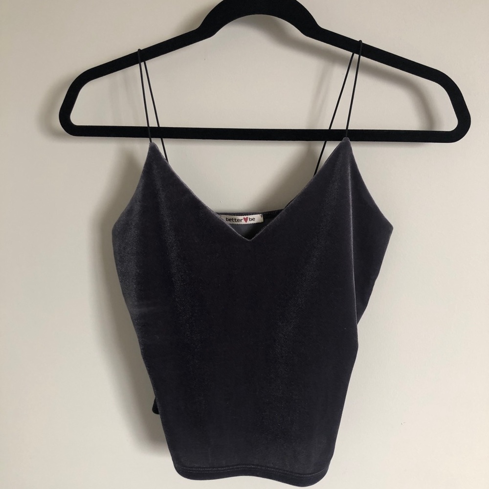 shimmery velvet tank